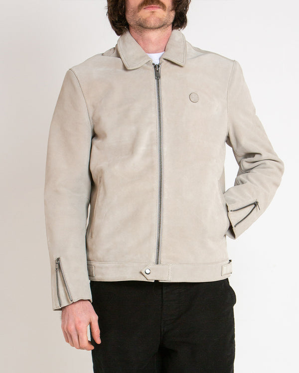 Hurricane Suede Jacket - Dirty White