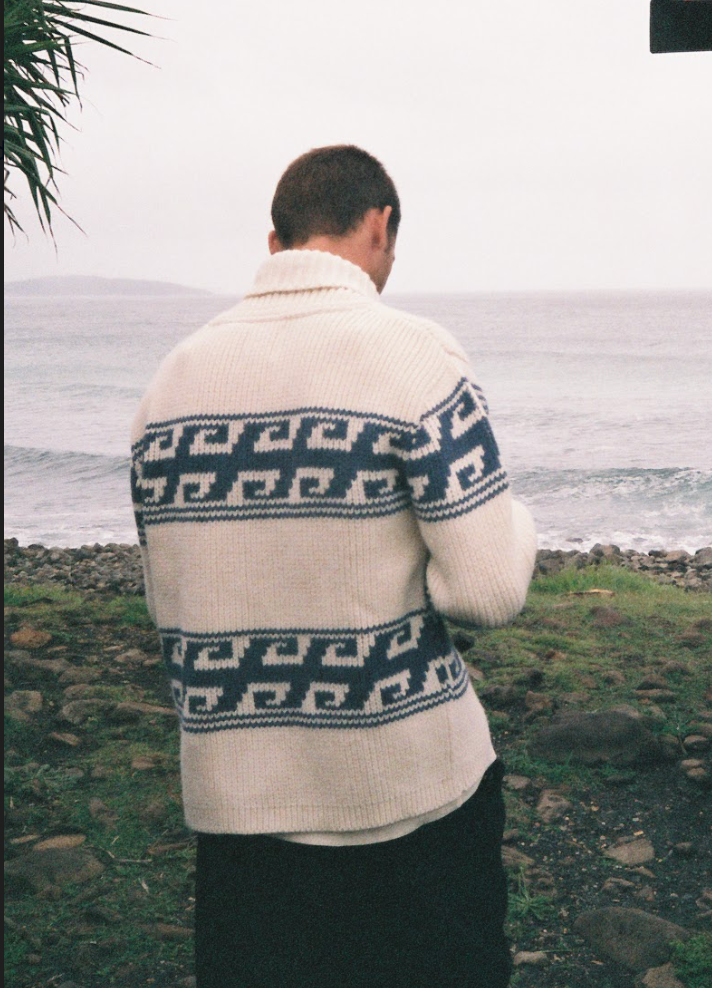 Swell Map Cardigan - Natural