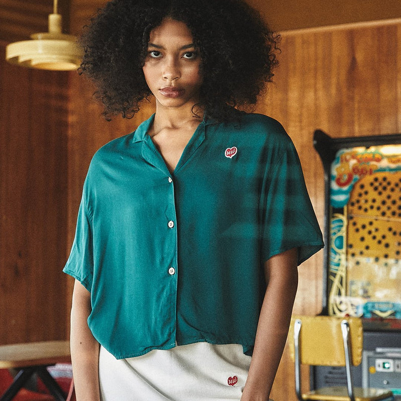 Donna Cropped Shirt - Teal